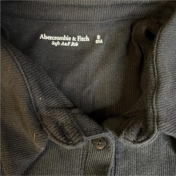 👕 Abercrombie & Fitch Soft A&F Rib Halter Bodysuit - Black S - Picture 3 of 6